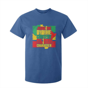 MLK Day Judge Me By The Content Of My Character T Shirt For Kid Martin Luther King Africa Map Black History Month TS11 Royal Blue Print Your Wear