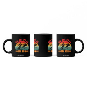 Funny Skiing Ski Dad Coffee Mug Got Passed By My Son Retro Vintage TS11 Print Your Wear