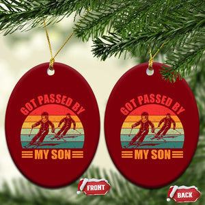 Funny Skiing Ski Dad Ceramic Ornament Got Passed By My Son Retro Vintage TS11 Print Your Wear