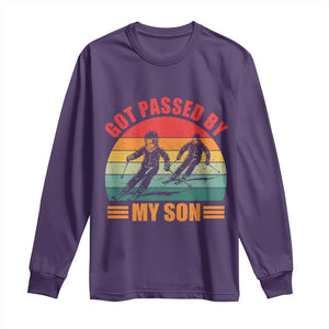 Funny Skiing Ski Dad Long Sleeve Shirt Got Passed By My Son Retro Vintage TS11 Purple Print Your Wear