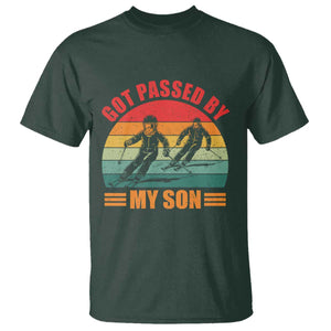 Funny Skiing Ski Dad T Shirt Got Passed By My Son Retro Vintage TS11 Dark Forest Green Print Your Wear