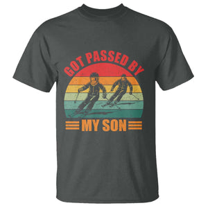Funny Skiing Ski Dad T Shirt Got Passed By My Son Retro Vintage TS11 Dark Heather Print Your Wear