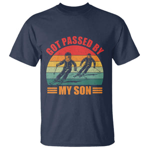 Funny Skiing Ski Dad T Shirt Got Passed By My Son Retro Vintage TS11 Navy Print Your Wear