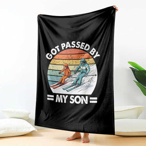 Funny Ski Dad Throw Blanket Got Passed By My Son Retro Vintage TS11 Print Your Wear
