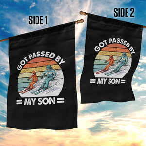 Funny Ski Dad Garden Flag Got Passed By My Son Retro Vintage TS11 Print Your Wear
