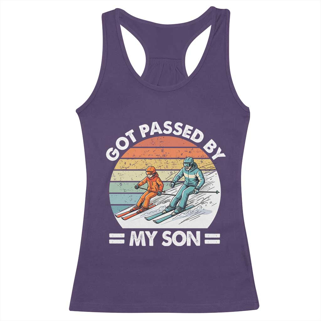 Funny Ski Dad Racerback Tank Top Got Passed By My Son Retro Vintage TS11 Purple Print Your Wear
