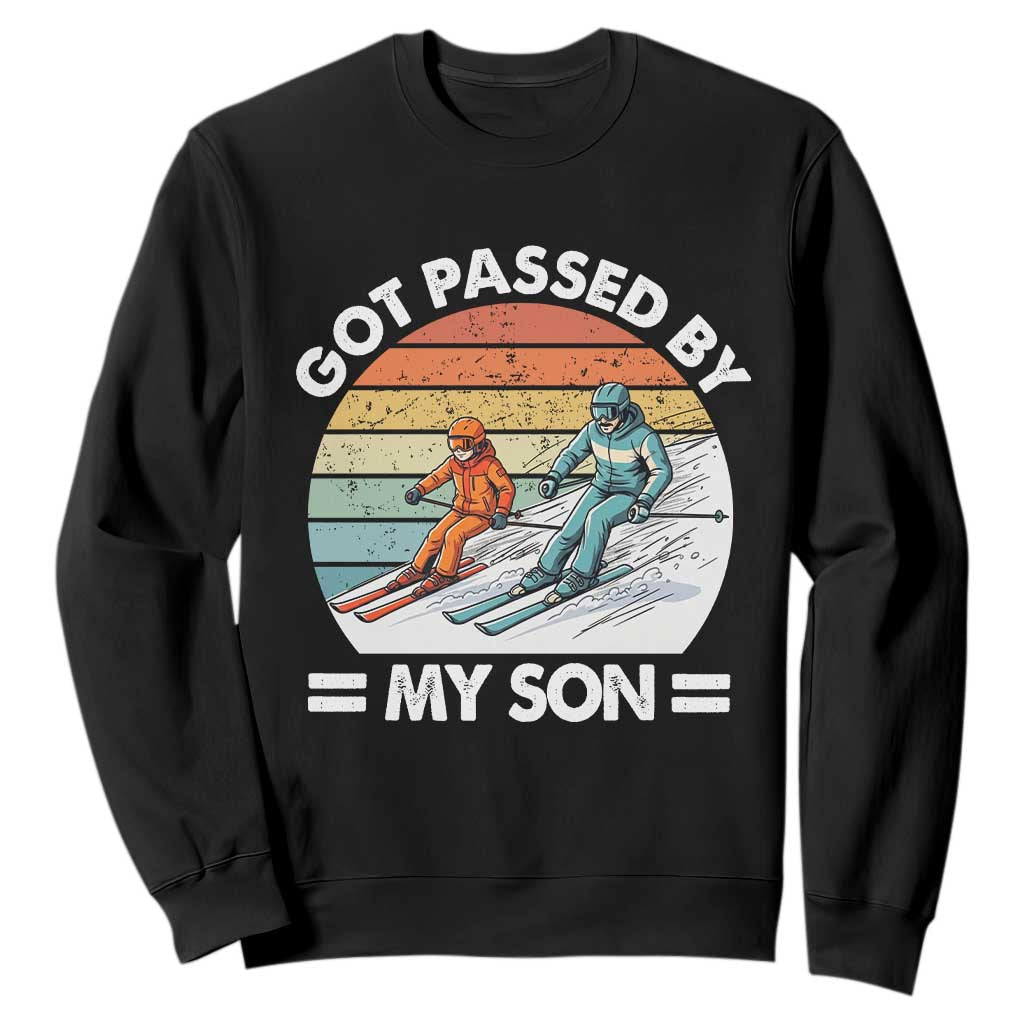 Funny Ski Dad Sweatshirt Got Passed By My Son Retro Vintage TS11 Black Print Your Wear