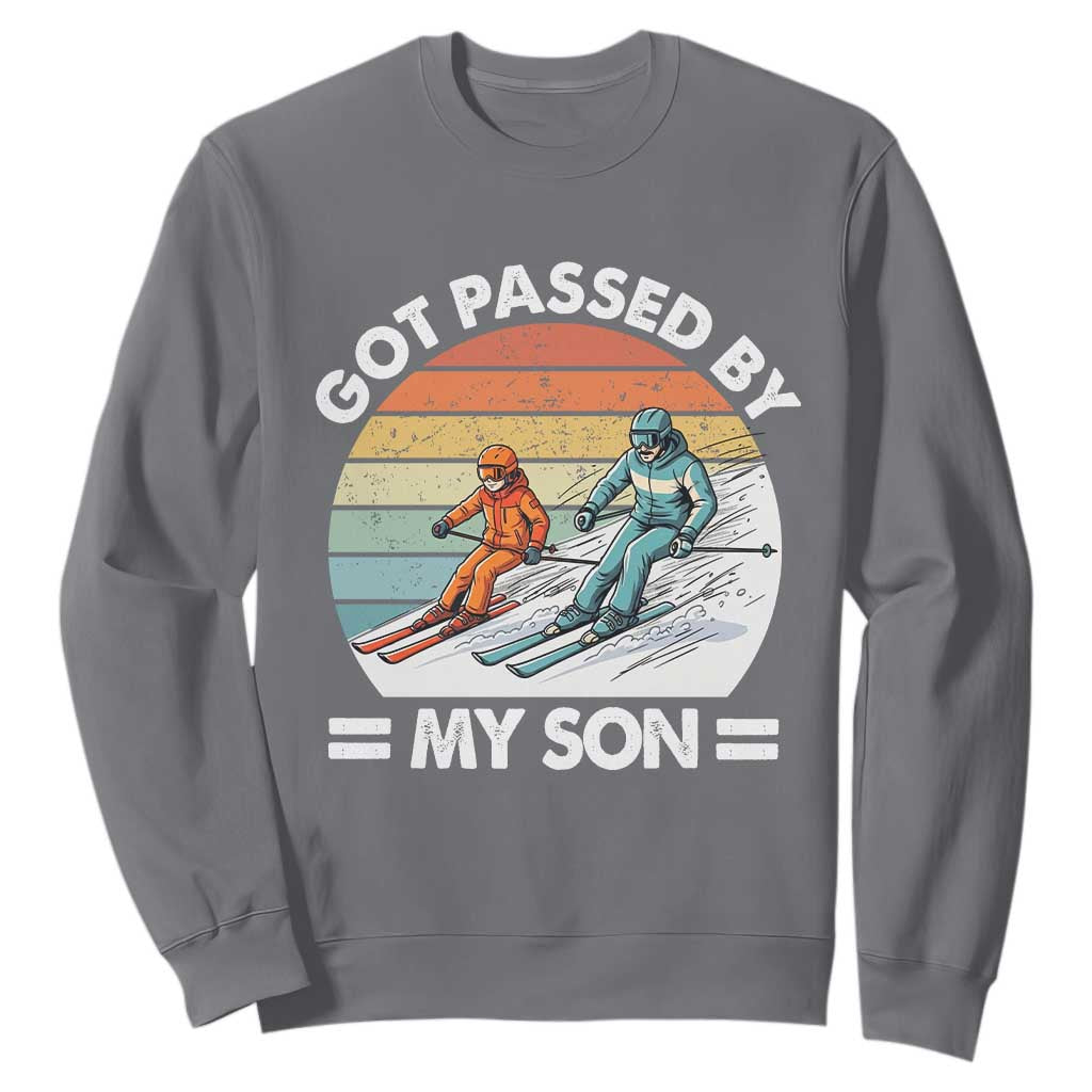 Funny Ski Dad Sweatshirt Got Passed By My Son Retro Vintage TS11 Charcoal Print Your Wear
