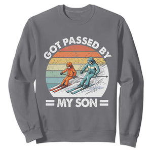Funny Ski Dad Sweatshirt Got Passed By My Son Retro Vintage TS11 Charcoal Print Your Wear