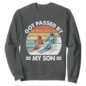 Funny Ski Dad Sweatshirt Got Passed By My Son Retro Vintage TS11 Dark Heather Print Your Wear