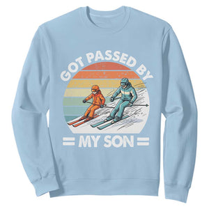 Funny Ski Dad Sweatshirt Got Passed By My Son Retro Vintage TS11 Light Blue Print Your Wear