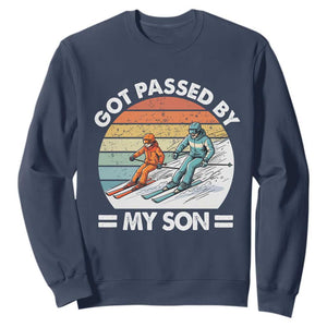 Funny Ski Dad Sweatshirt Got Passed By My Son Retro Vintage TS11 Navy Print Your Wear