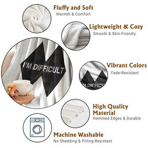 Funny I Am Difficult Double Black Diamond Ski Snowboard Throw Blanket TS11 Print Your Wear