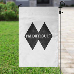 Funny I Am Difficult Double Black Diamond Ski Snowboard Garden Flag TS11 Print Your Wear