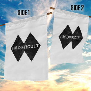 Funny I Am Difficult Double Black Diamond Ski Snowboard Garden Flag TS11 Print Your Wear