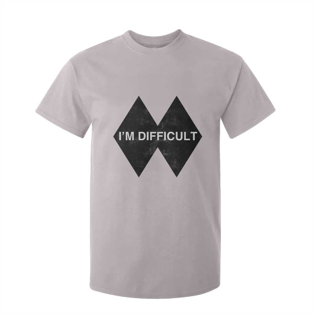 Funny I Am Difficult Double Black Diamond Ski Snowboard T Shirt For Kid TS11 Ice Gray Print Your Wear
