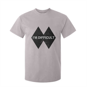 Funny I Am Difficult Double Black Diamond Ski Snowboard T Shirt For Kid TS11 Ice Gray Print Your Wear