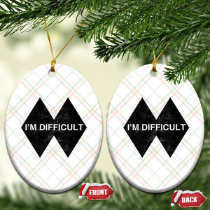 Funny I Am Difficult Double Black Diamond Ski Snowboard Ceramic Ornament TS11 Print Your Wear