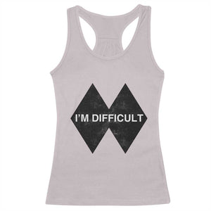 Funny I Am Difficult Double Black Diamond Ski Snowboard Racerback Tank Top TS11 Ice Gray Print Your Wear