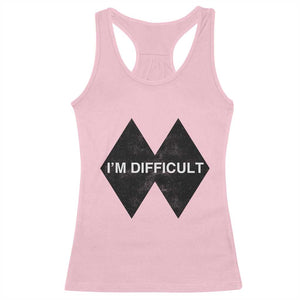 Funny I Am Difficult Double Black Diamond Ski Snowboard Racerback Tank Top TS11 Light Pink Print Your Wear