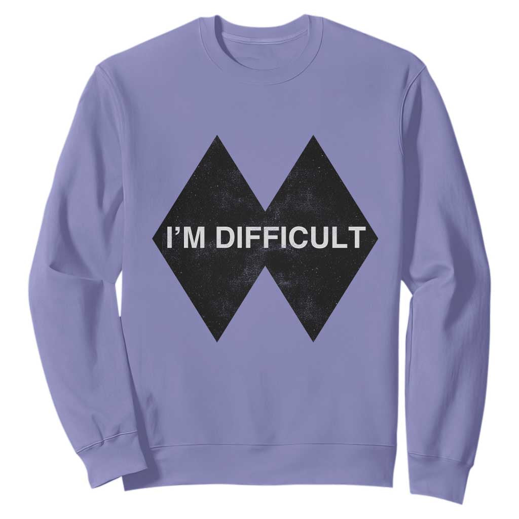 Funny I Am Difficult Double Black Diamond Ski Snowboard Sweatshirt TS11 Violet Print Your Wear