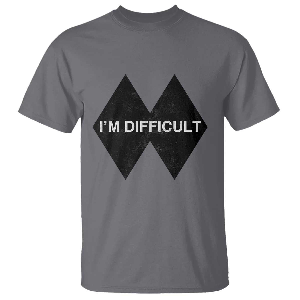 Funny I Am Difficult Double Black Diamond Ski Snowboard T Shirt TS11 Charcoal Print Your Wear