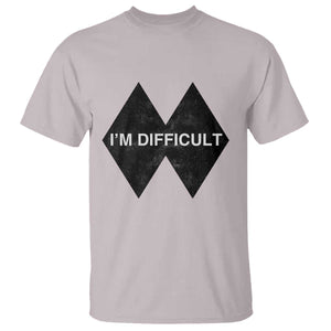 Funny I Am Difficult Double Black Diamond Ski Snowboard T Shirt TS11 Ice Gray Print Your Wear
