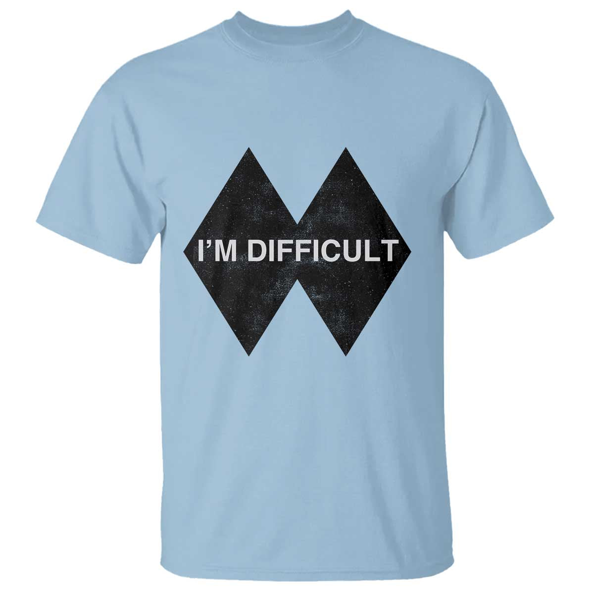 Funny I Am Difficult Double Black Diamond Ski Snowboard T Shirt TS11 Light Blue Print Your Wear