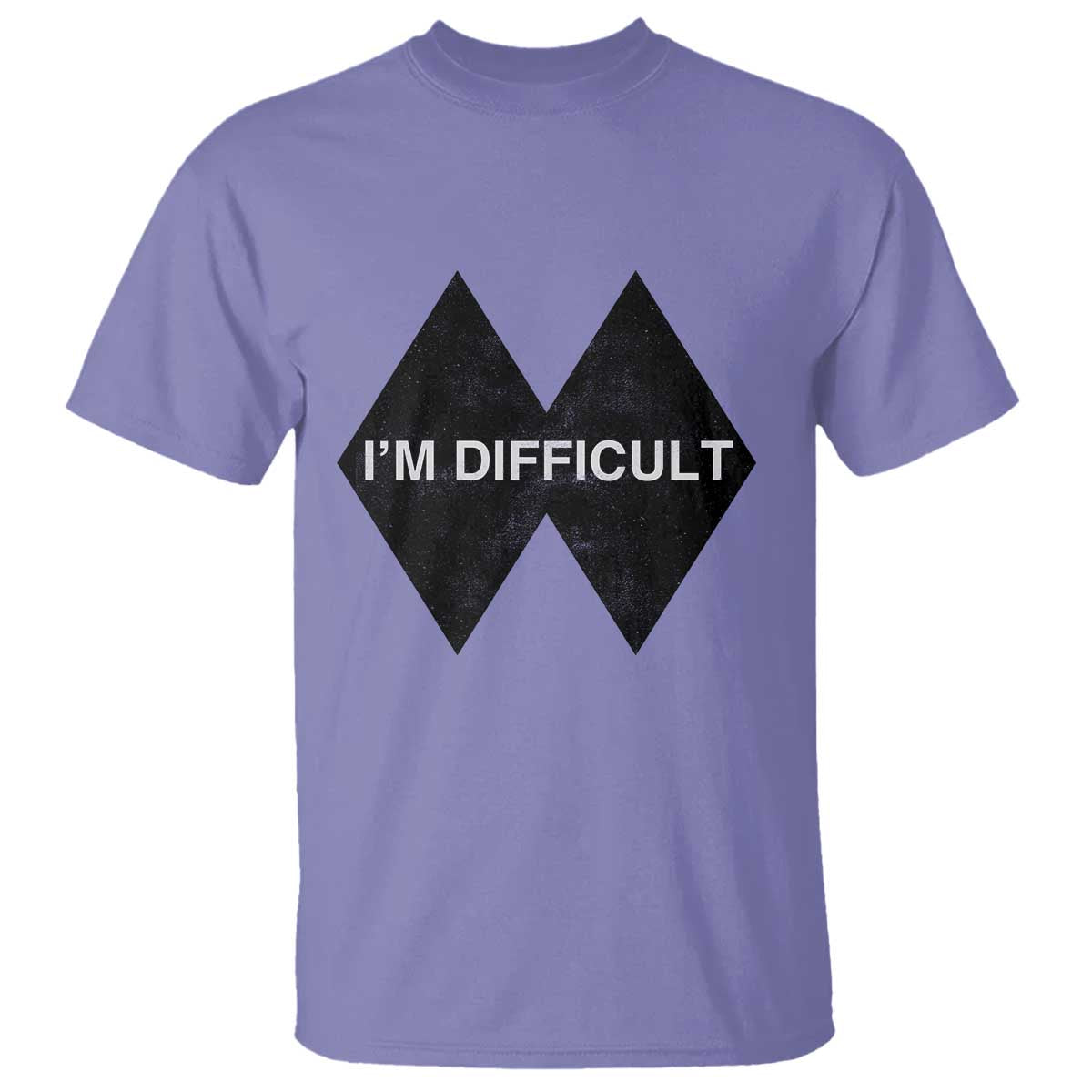 Funny I Am Difficult Double Black Diamond Ski Snowboard T Shirt TS11 Violet Print Your Wear