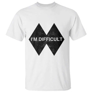 Funny I Am Difficult Double Black Diamond Ski Snowboard T Shirt TS11 White Print Your Wear