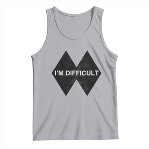 Funny I Am Difficult Double Black Diamond Ski Snowboard Tank Top TS11 Athletic Heather Print Your Wear