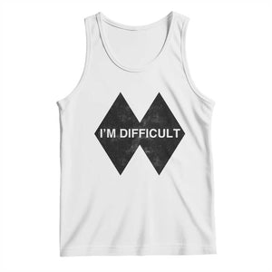 Funny I Am Difficult Double Black Diamond Ski Snowboard Tank Top TS11 White Print Your Wear