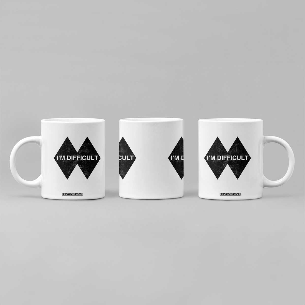 Funny I Am Difficult Double Black Diamond Ski Snowboard Coffee Mug TS11 Print Your Wear