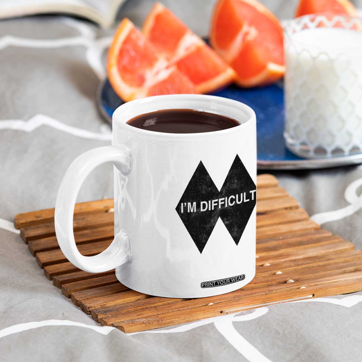Funny I Am Difficult Double Black Diamond Ski Snowboard Coffee Mug TS11 Print Your Wear
