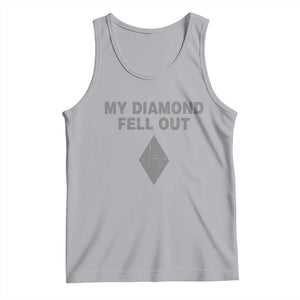 Funny Skiing Snowboarding Tank Top My Diamond Fell Out Ski Puns Double Black Diamond TS11 Athletic Heather Print Your Wear