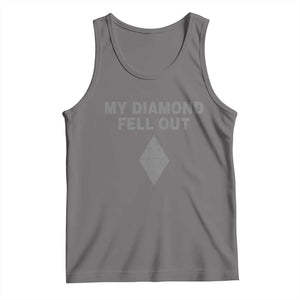 Funny Skiing Snowboarding Tank Top My Diamond Fell Out Ski Puns Double Black Diamond TS11 Deep Heather Print Your Wear