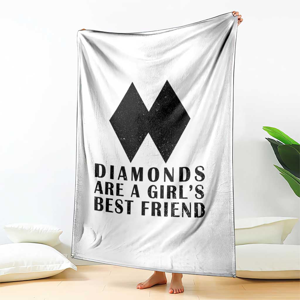 Funny Skiing Snowboarding Throw Blanket Diamonds Are A Girls Best Friend TS11 Print Your Wear