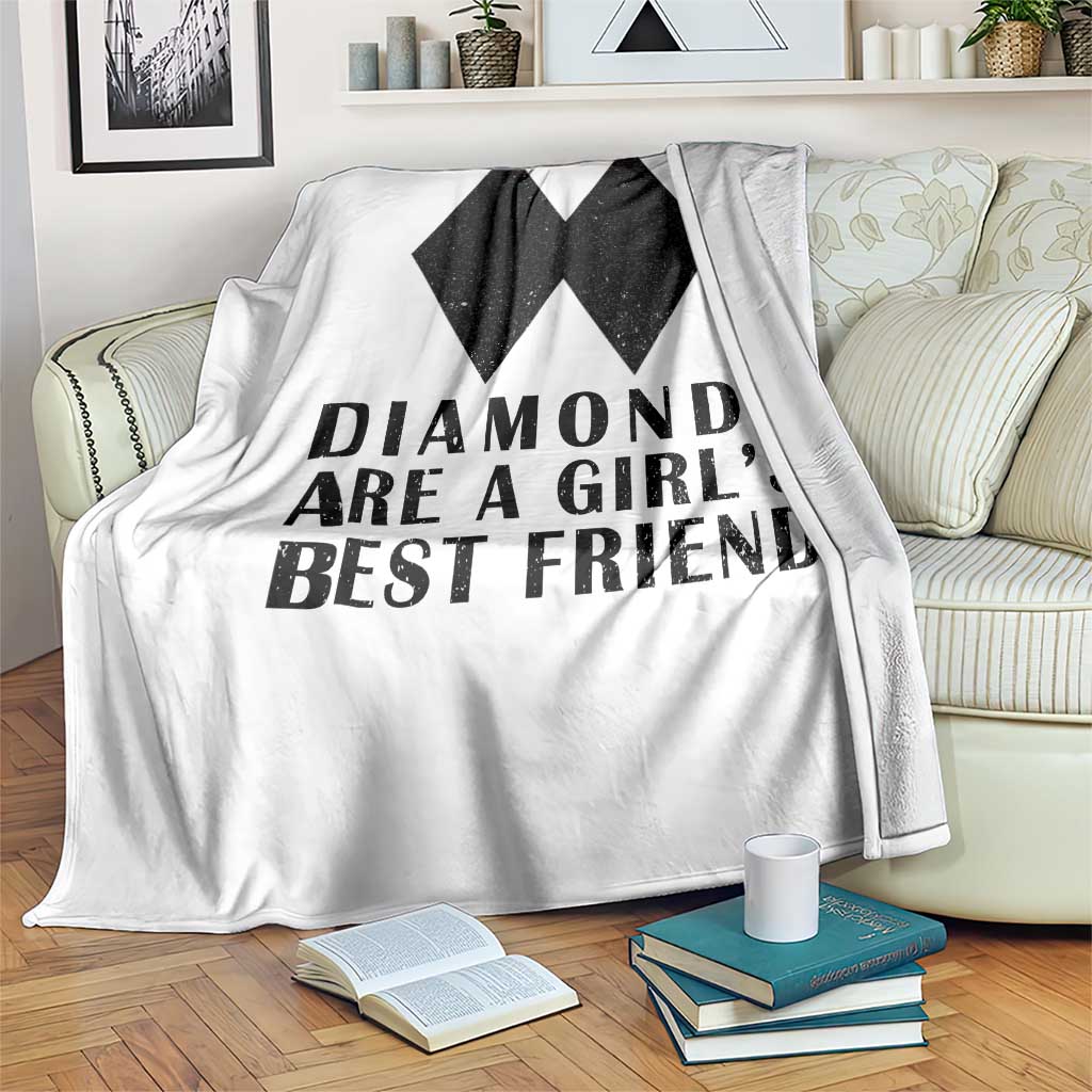 Funny Skiing Snowboarding Throw Blanket Diamonds Are A Girls Best Friend TS11 Print Your Wear
