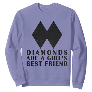 Funny Skiing Snowboarding Sweatshirt Diamonds Are A Girls Best Friend TS11 Violet Print Your Wear