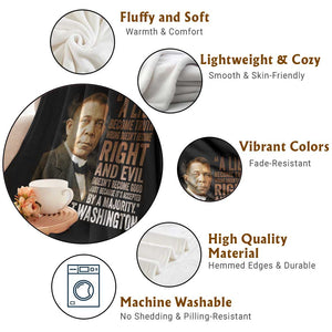Booker Taliaferro Washington Throw Blanket A Lie Doesn't Become Truth Black History Month TS11 Print Your Wear