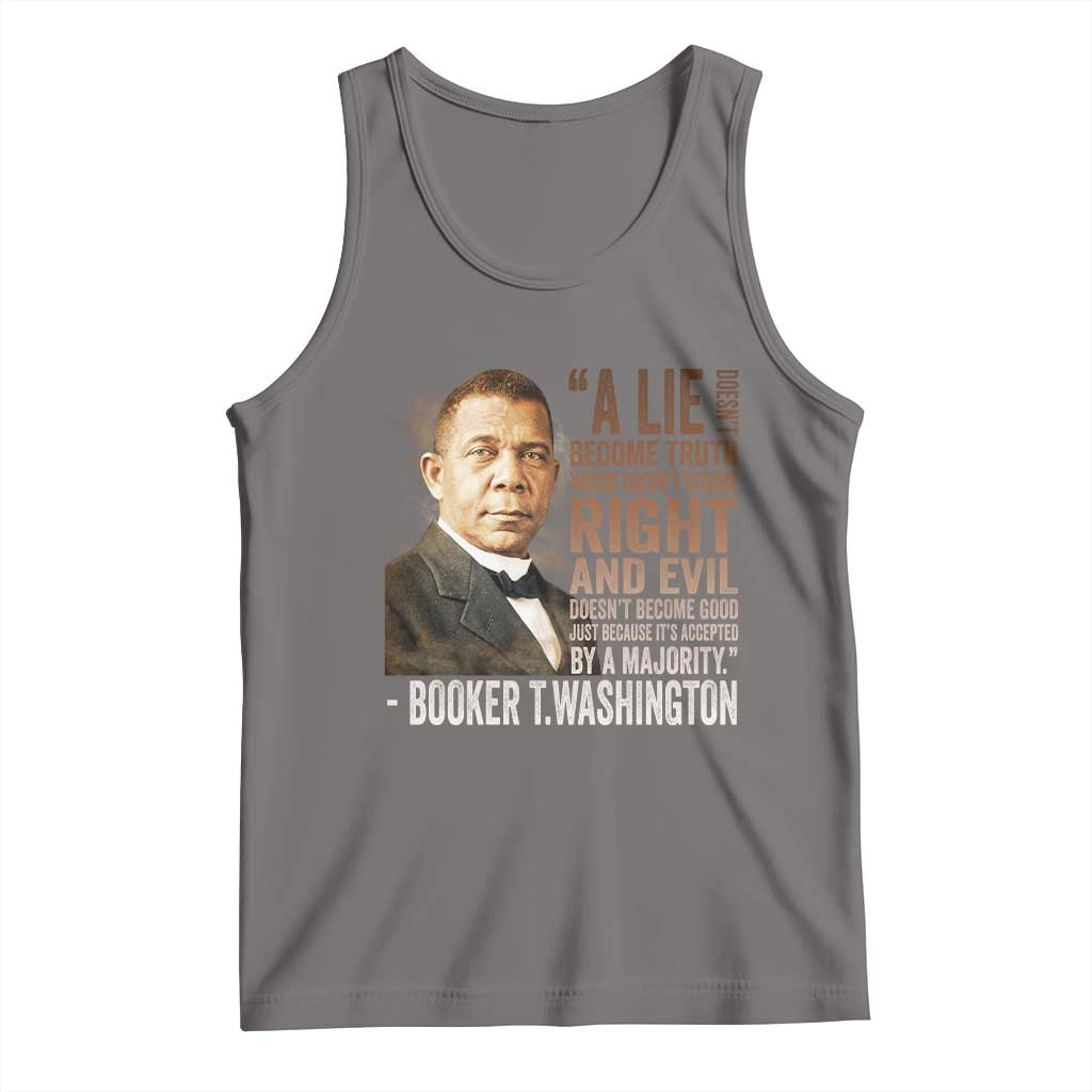 Booker Taliaferro Washington Tank Top A Lie Doesn't Become Truth Black History Month TS11 Deep Heather Print Your Wear