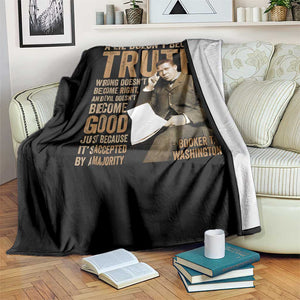 Booker Taliaferro Washington Throw Blanket A Lie Doesnt Become Truth Wrong Doesnt Become Right TS11 Print Your Wear