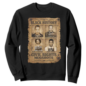 Black History Civil Rights Mugshots Sweatshirt Malcolm X MLK John Lewis Huey P Newton TS11 Black Print Your Wear