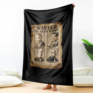 Black Leaders Throw Blanket Wanted Civil Rights Heroes MLK Malcolm X Web John Lewis TS11 Print Your Wear