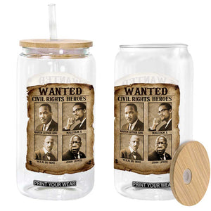 Black Leaders Glass Can Wanted Civil Rights Heroes MLK Malcolm X Web John Lewis TS11 Print Your Wear