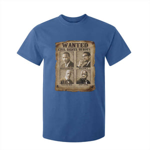 Black Leaders T Shirt For Kid Wanted Civil Rights Heroes MLK Malcolm X Web John Lewis TS11 Royal Blue Print Your Wear