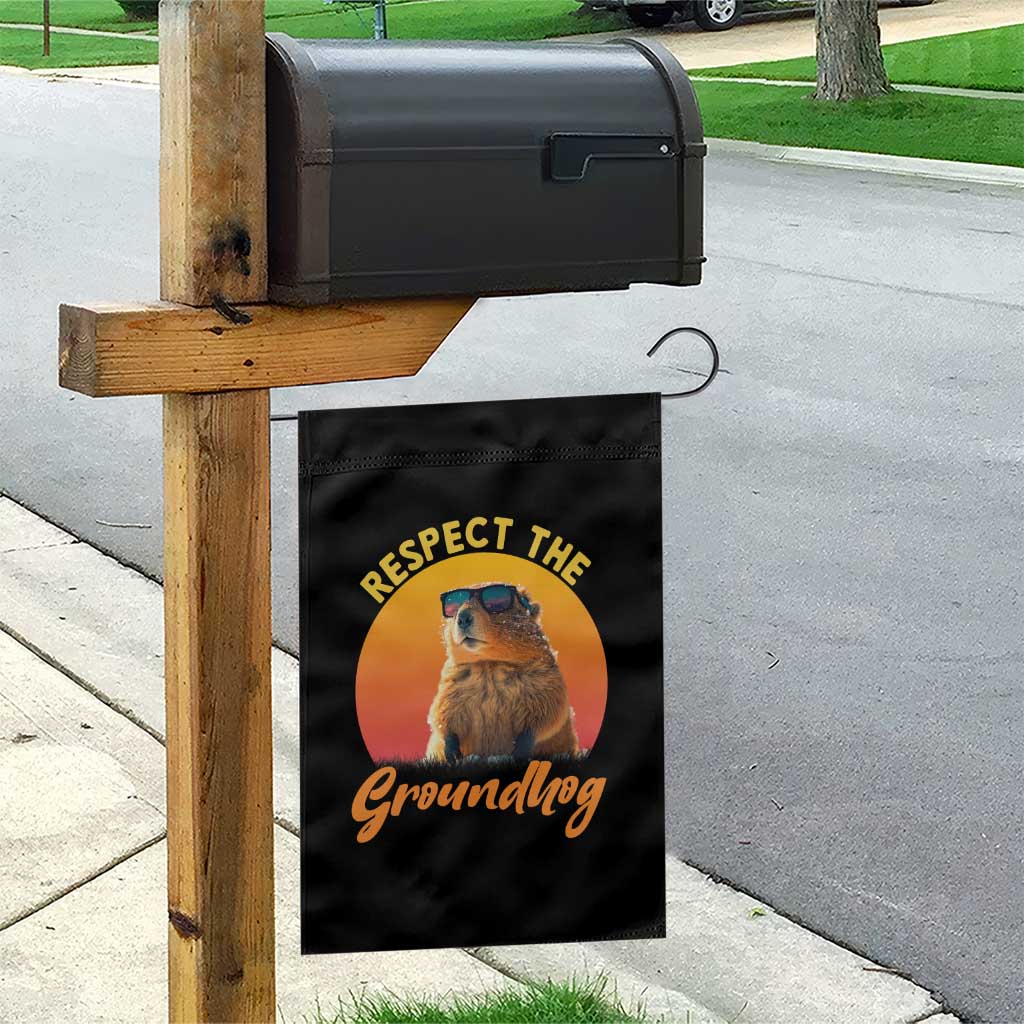 Funny Groundhog Day Garden Flag Respect The Groundhog Woodchuck TS11 Print Your Wear