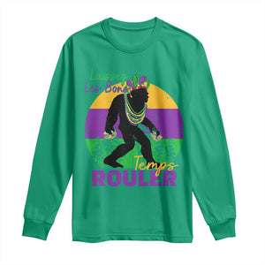 Funny Bigfoot Mardi Gras Long Sleeve Shirt Laissez Les Bons Temps Rouler Bald Cypress TS11 Irish Green Print Your Wear