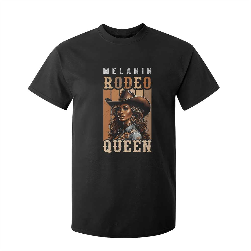 Melanin Rodeo Queen T Shirt For Kid African American Melanin Black Cowgirl TS11 Black Print Your Wear