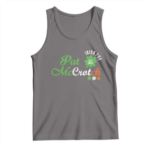 Pat McCrotch Irish Pub Tank Top St Patricks Day Drinking Humor TS11 Deep Heather Print Your Wear